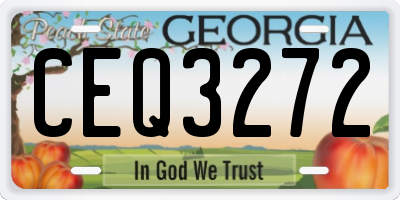 GA license plate CEQ3272