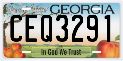 GA license plate CEQ3291