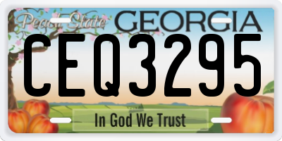 GA license plate CEQ3295