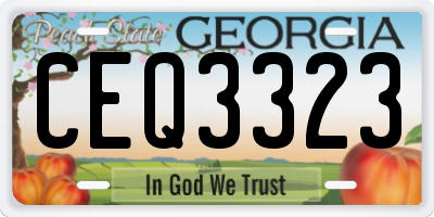 GA license plate CEQ3323