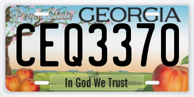 GA license plate CEQ3370