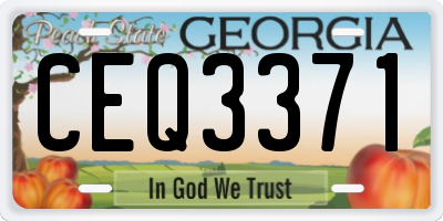 GA license plate CEQ3371