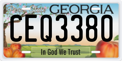 GA license plate CEQ3380