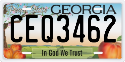 GA license plate CEQ3462