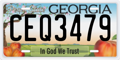 GA license plate CEQ3479