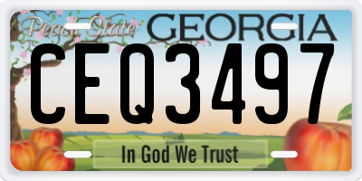 GA license plate CEQ3497