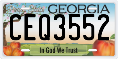 GA license plate CEQ3552