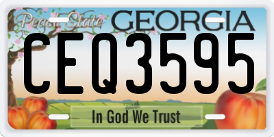 GA license plate CEQ3595