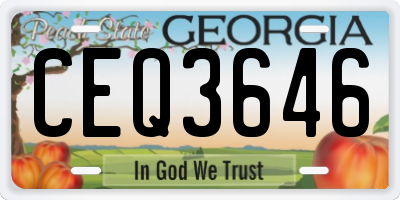 GA license plate CEQ3646