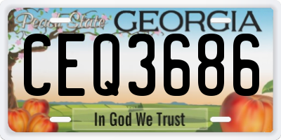 GA license plate CEQ3686