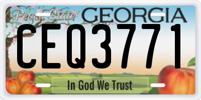 GA license plate CEQ3771