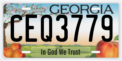 GA license plate CEQ3779