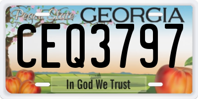 GA license plate CEQ3797