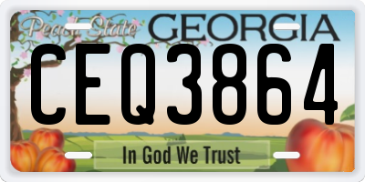 GA license plate CEQ3864