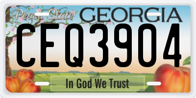 GA license plate CEQ3904