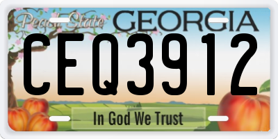GA license plate CEQ3912