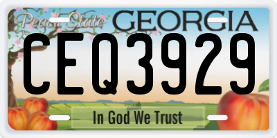 GA license plate CEQ3929