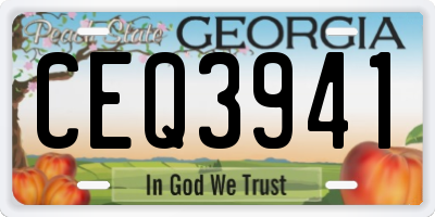 GA license plate CEQ3941