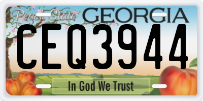GA license plate CEQ3944