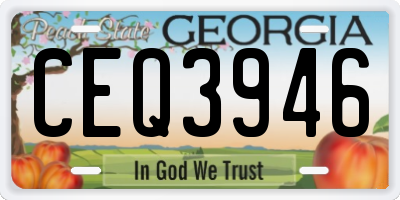 GA license plate CEQ3946