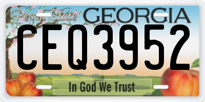 GA license plate CEQ3952
