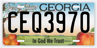 GA license plate CEQ3970