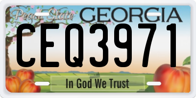 GA license plate CEQ3971