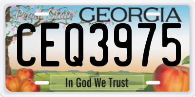GA license plate CEQ3975