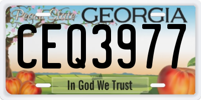 GA license plate CEQ3977