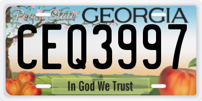 GA license plate CEQ3997