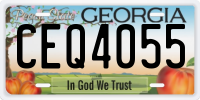 GA license plate CEQ4055
