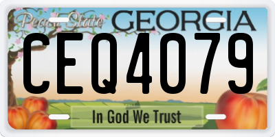 GA license plate CEQ4079