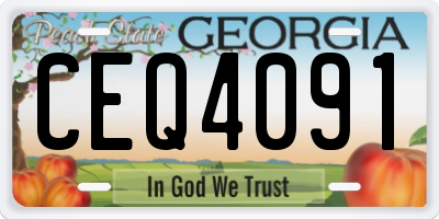 GA license plate CEQ4091
