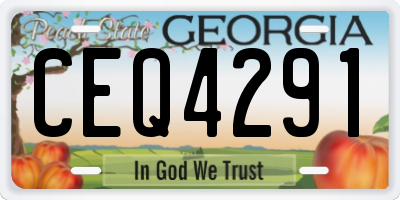GA license plate CEQ4291
