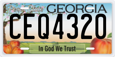GA license plate CEQ4320