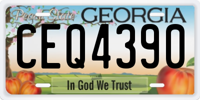 GA license plate CEQ4390