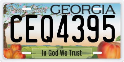 GA license plate CEQ4395