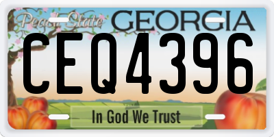 GA license plate CEQ4396