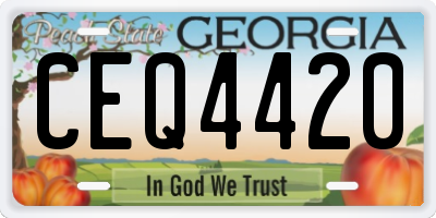 GA license plate CEQ4420