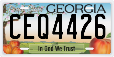 GA license plate CEQ4426