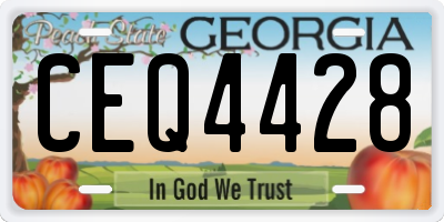 GA license plate CEQ4428