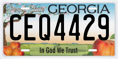 GA license plate CEQ4429