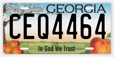 GA license plate CEQ4464