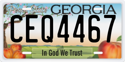 GA license plate CEQ4467