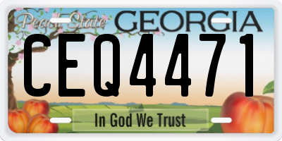GA license plate CEQ4471
