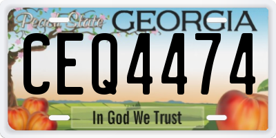 GA license plate CEQ4474