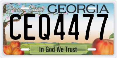 GA license plate CEQ4477
