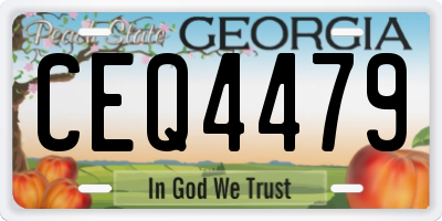 GA license plate CEQ4479