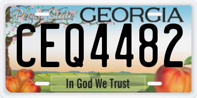 GA license plate CEQ4482