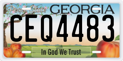 GA license plate CEQ4483